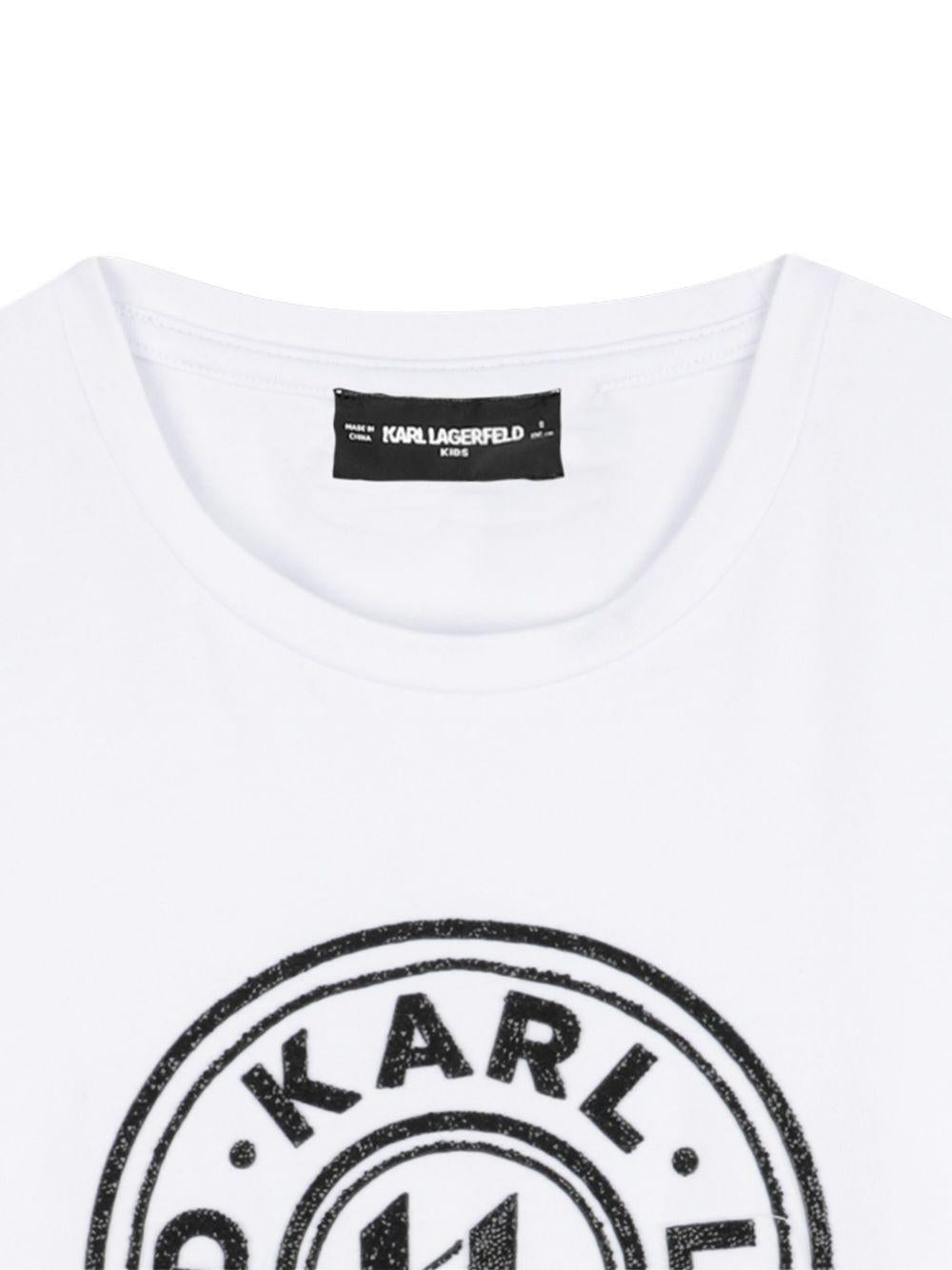 T-shirt bianco per bambino Z30940 10P Karl Lagerfeld Kids 
