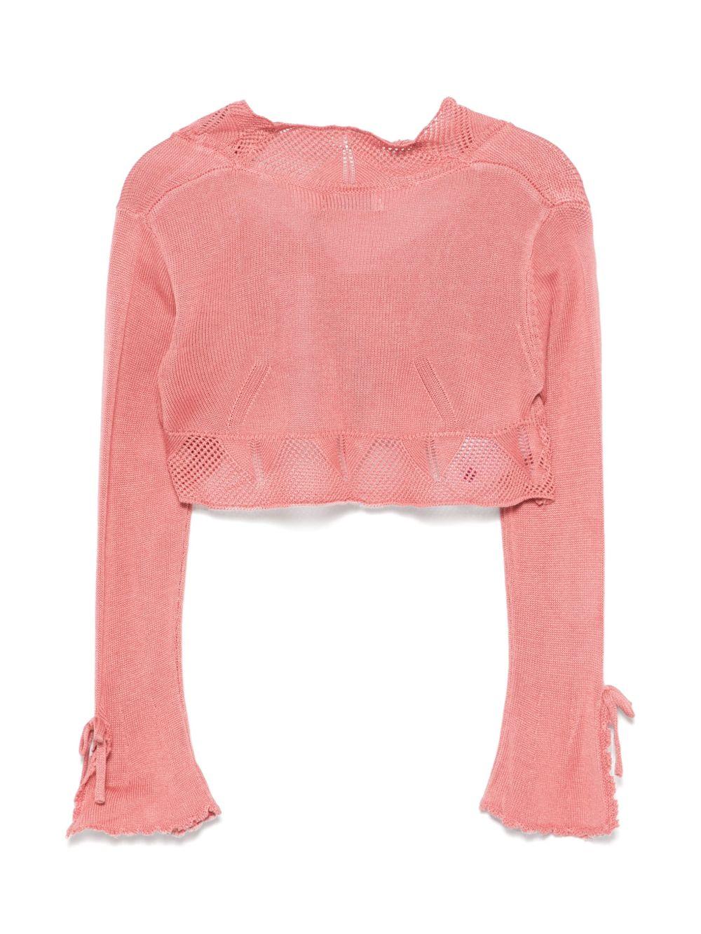 Cardigan rosa cipria per bambina