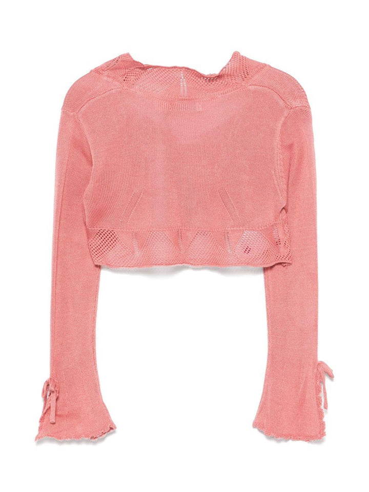 Cardigan rosa cipria per bambina