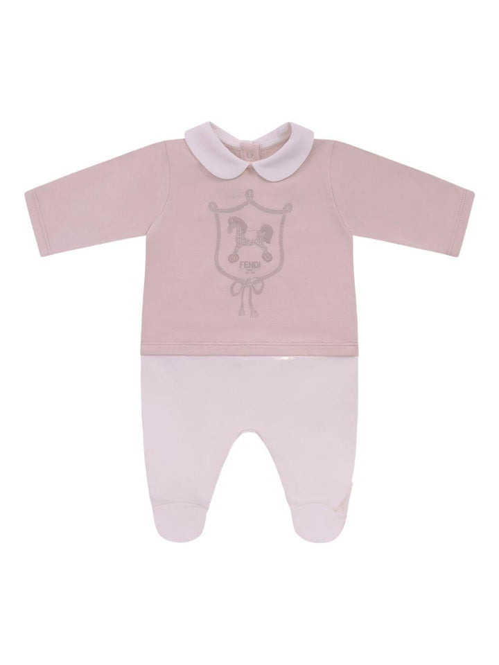 Tutina rosa cipria per neonata BUK1608RA F19J5 Fendi Kids 