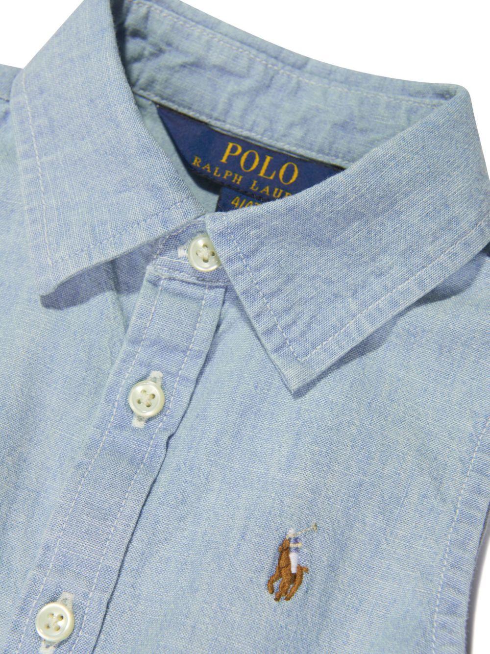 Abito blu polvere per bambina 313934151 001 Ralph Lauren Kids 