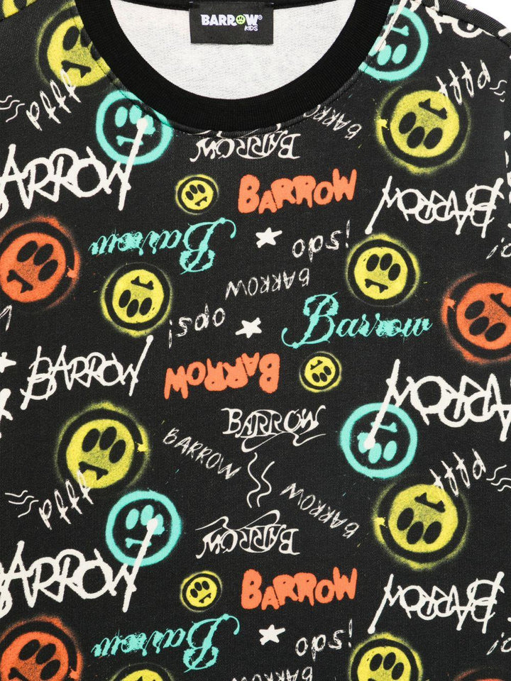 Felpa nera per bambino S6BKJUSW048 110 Barrow Kids 
