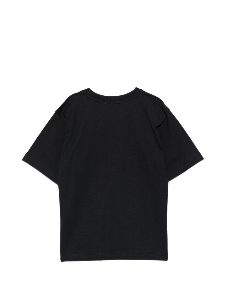 T-shirt nero per bambino H5M05GLAA23 60100 Moschino Kids 