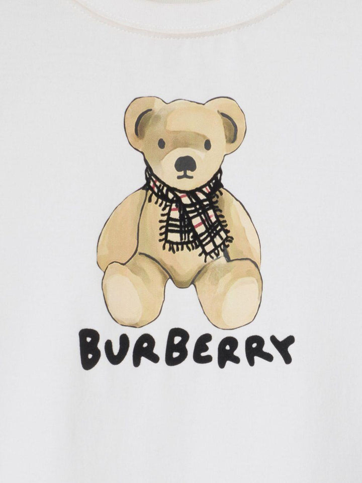 T-shirt bianca per bambino 8112389 A1464 Burberry Kids 
