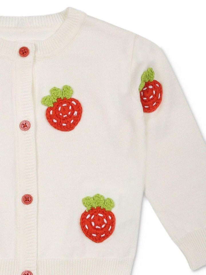Cardigan bianco per neonata