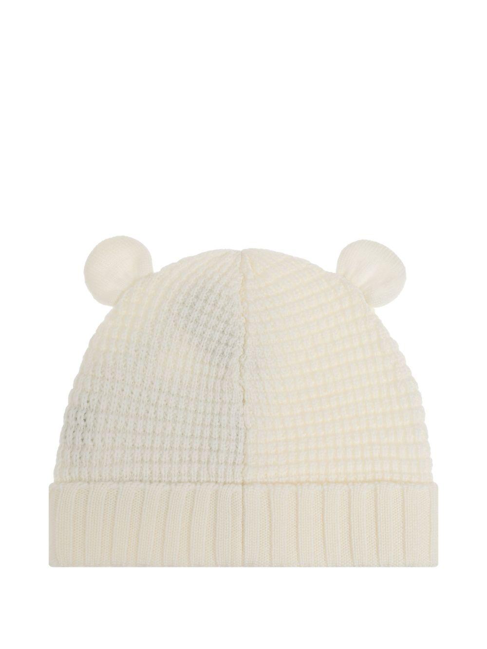 Cappello bianco per neonato 9513B00005M1131 040 Moncler Kids 