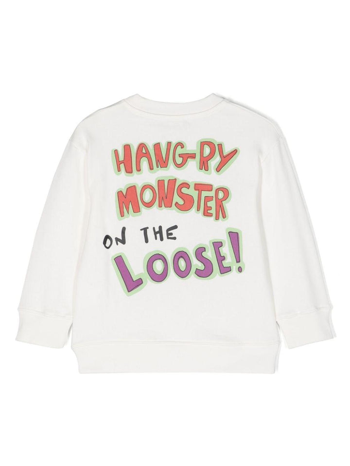 White sweatshirt for boys with print