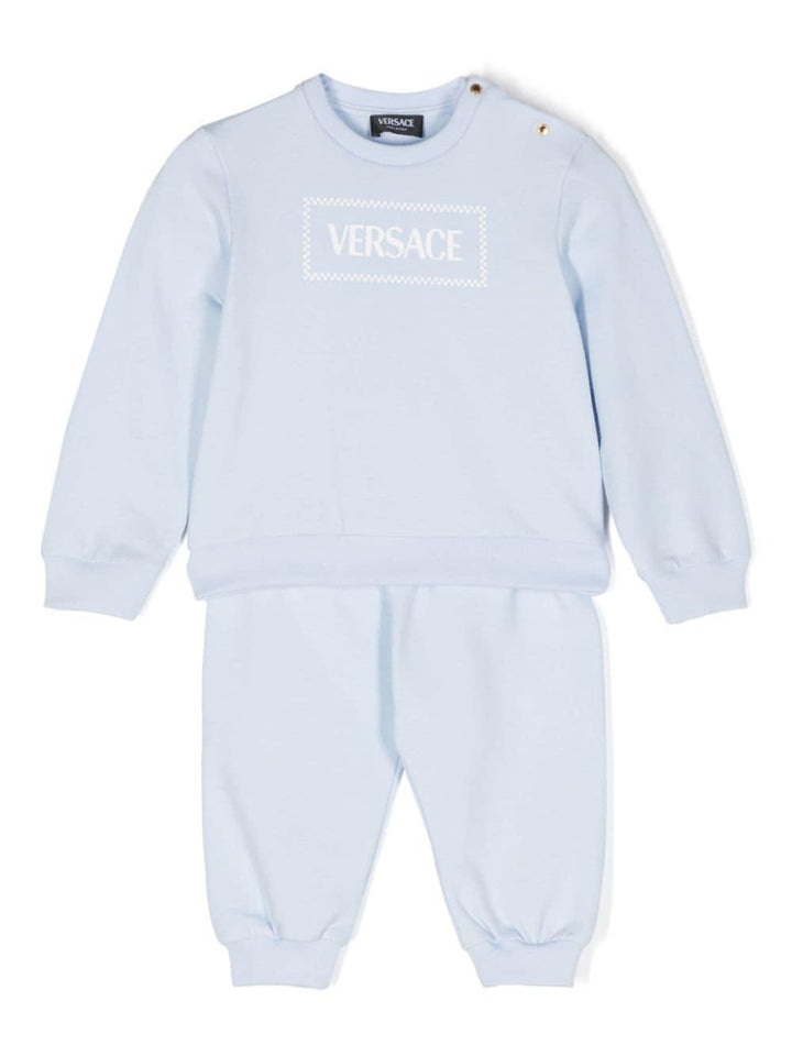 Completo sportivo per neonato in cotone azzurro