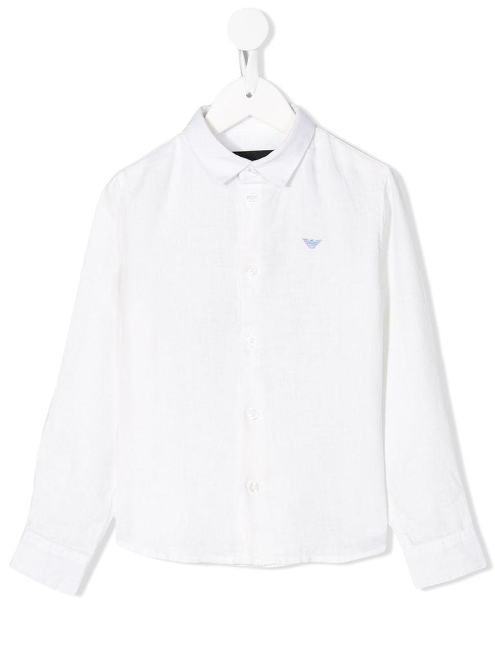 Camicia bianca per bambino 8N4CJ93NEEZ 0100 Emporio Armani Kids 