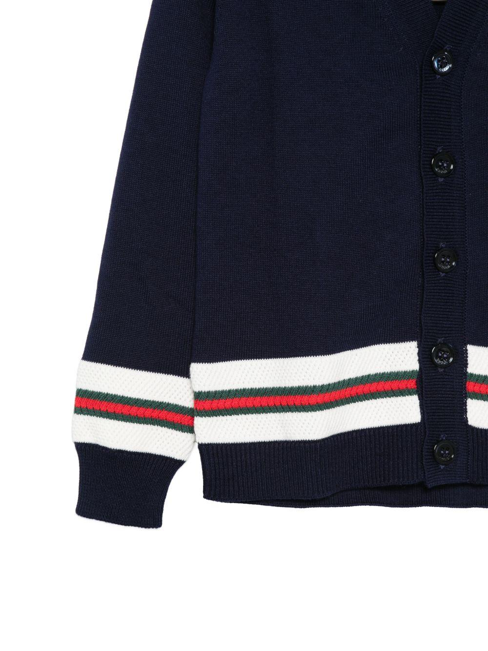 Cardigan blu per bambino 856443XKFDC 4044 Gucci Kids 