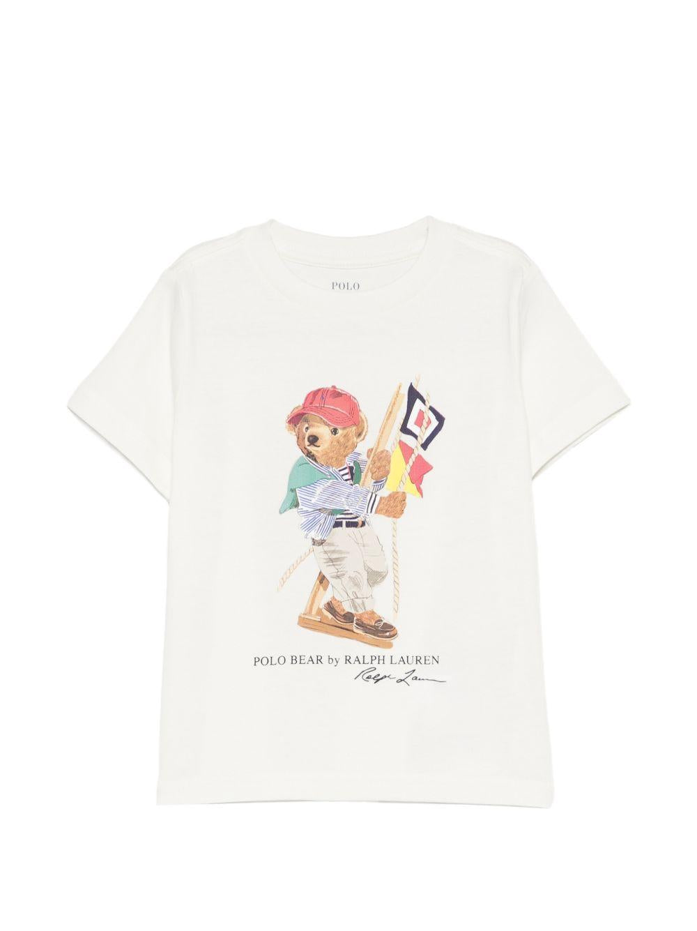 T-shirt bianco per bambino 322A12428 002 Ralph Lauren Kids 