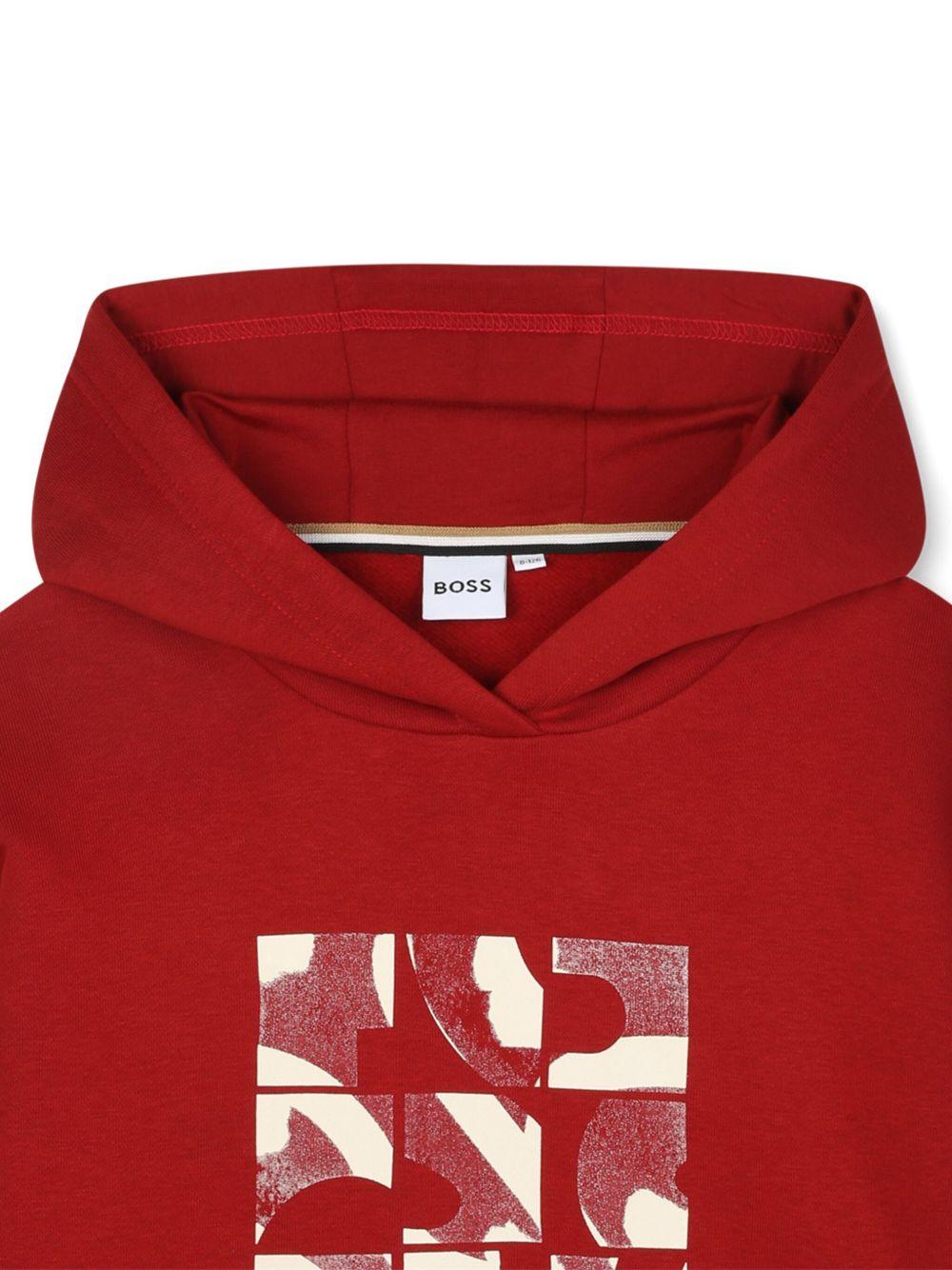 Felpa rosso scuro per bambino J52353 96D Boss Kids 