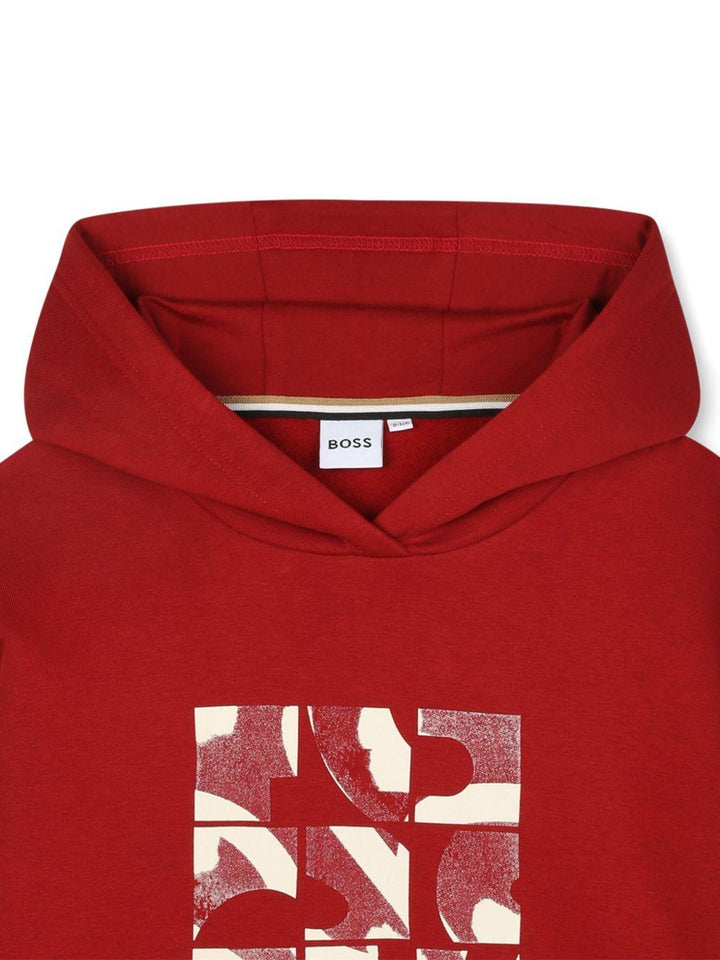 Felpa rosso scuro per bambino J52353 96D Boss Kids 