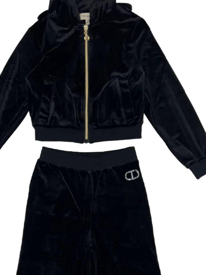 Completo nero per bambina 252GJ2030 00006 Twin Set 