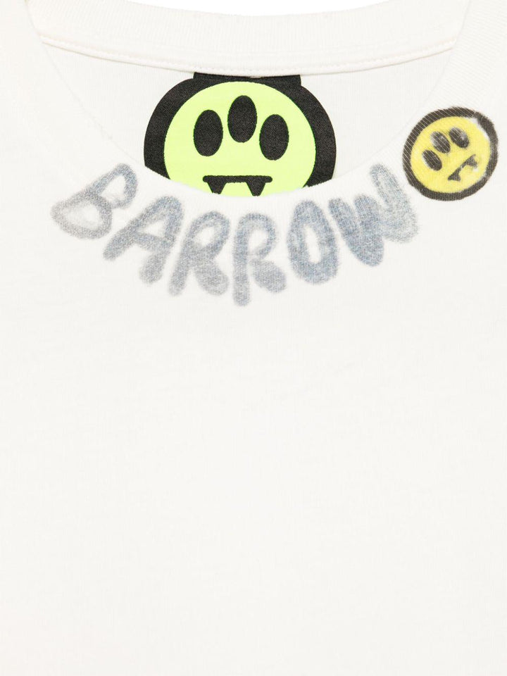 White t-shirt for boys with logo
