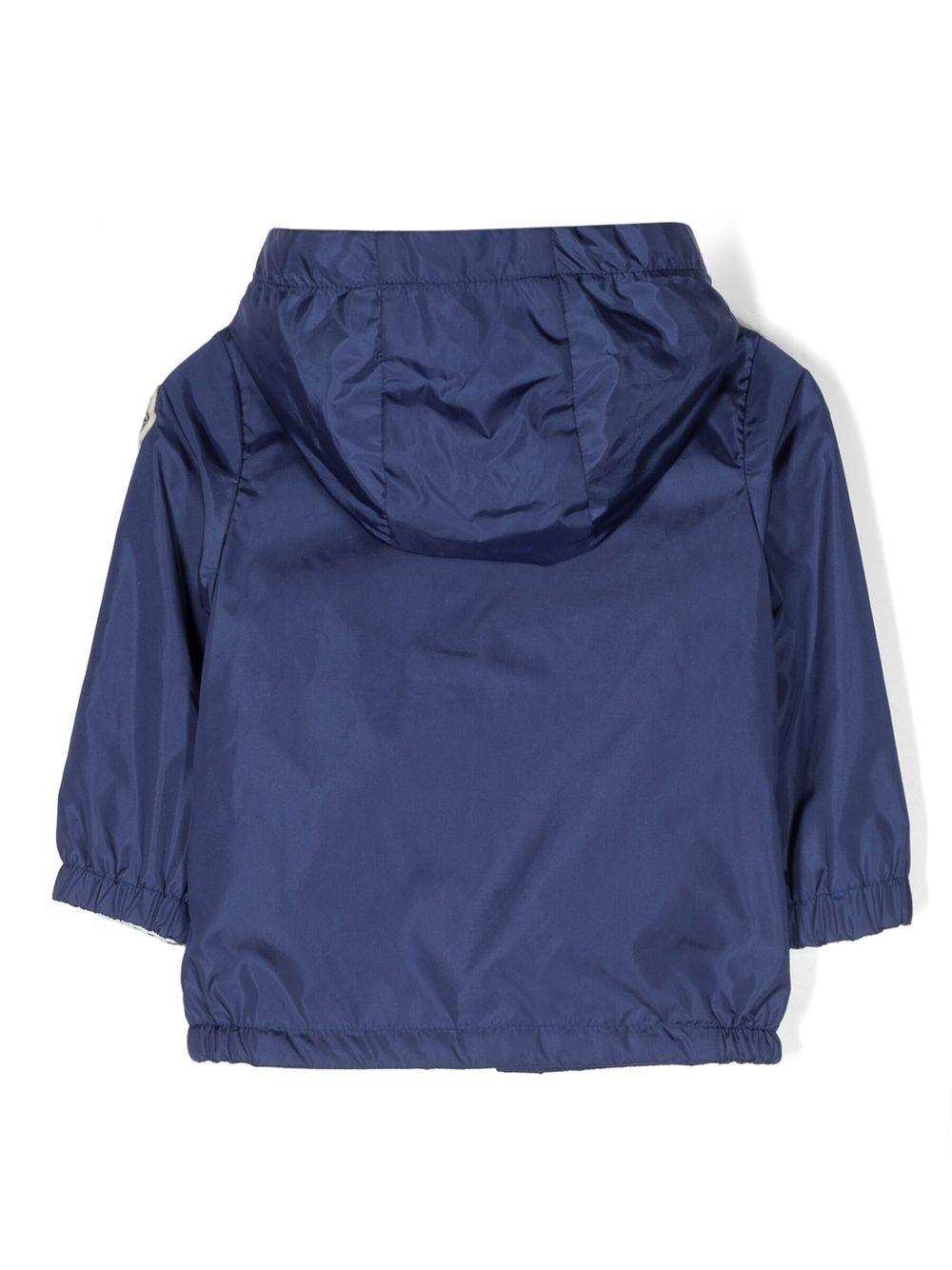 Giubbotto blu per neonato con logo 9511A00012539ZD 750 Moncler Kids 