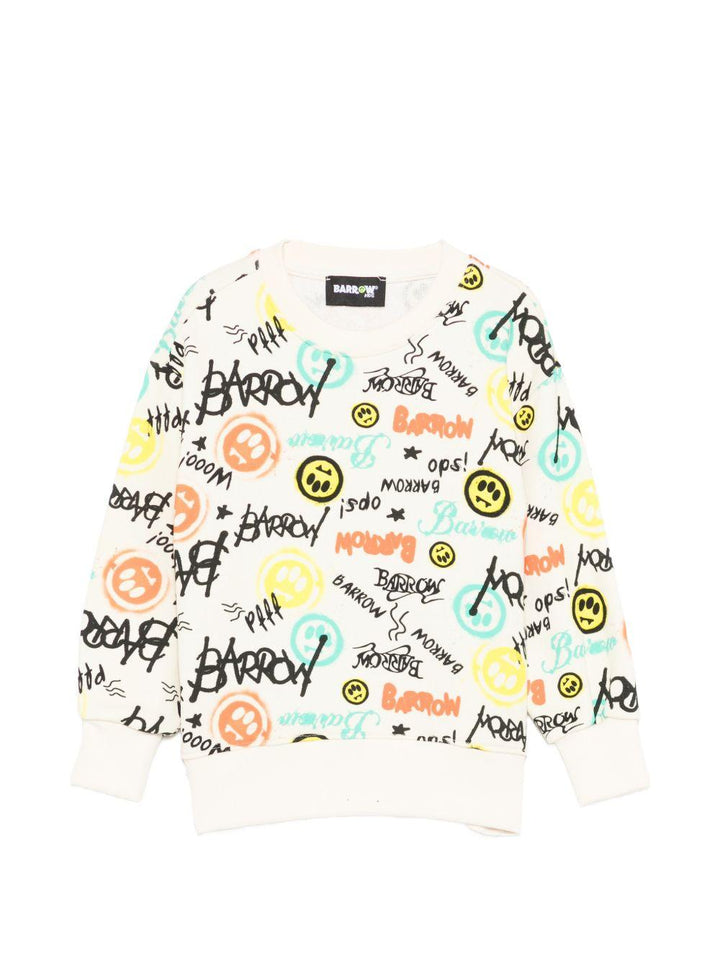 Felpa crema per bambino S6BKJUSW048 013 Barrow Kids 