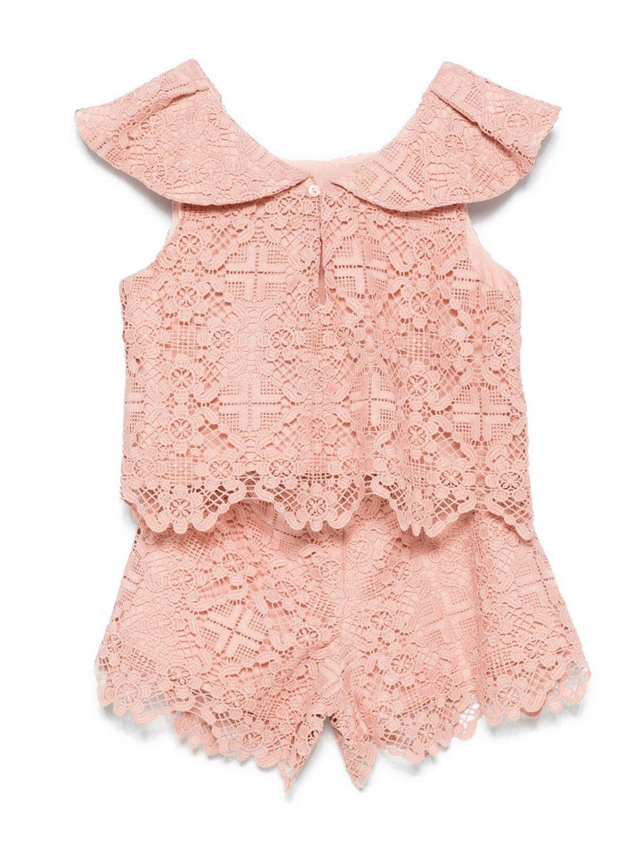 Completo rosa salmone per bambina