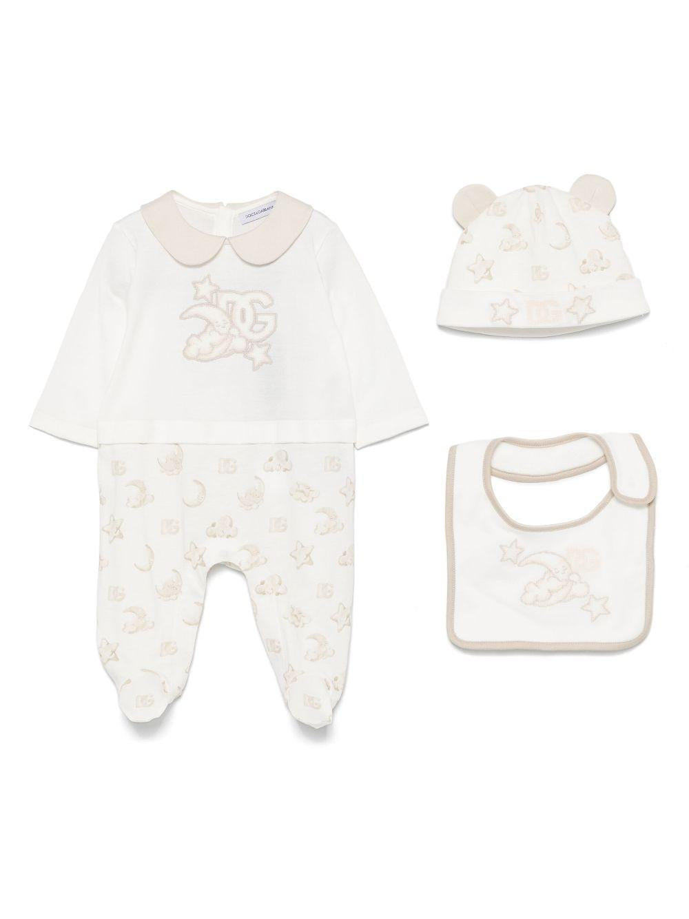 Tutina beige chiaro per neonato L1JOAIG7O1K S9000 Dolce & Gabbana Kids 