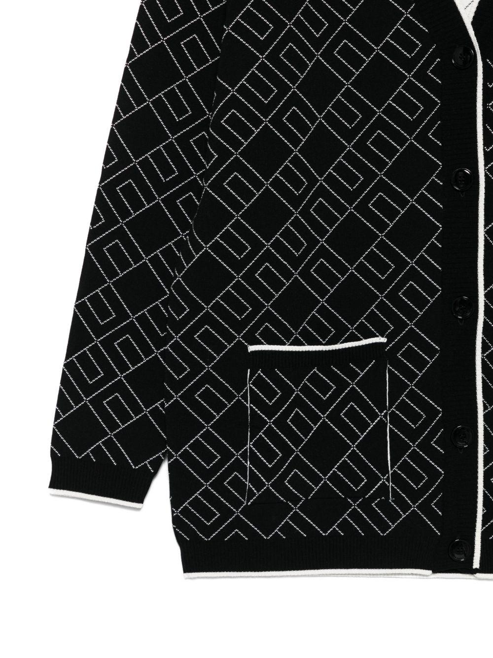 Cardigan nero per bambina EFMA182CFL229 D748 Elisabetta Franchi Kids 