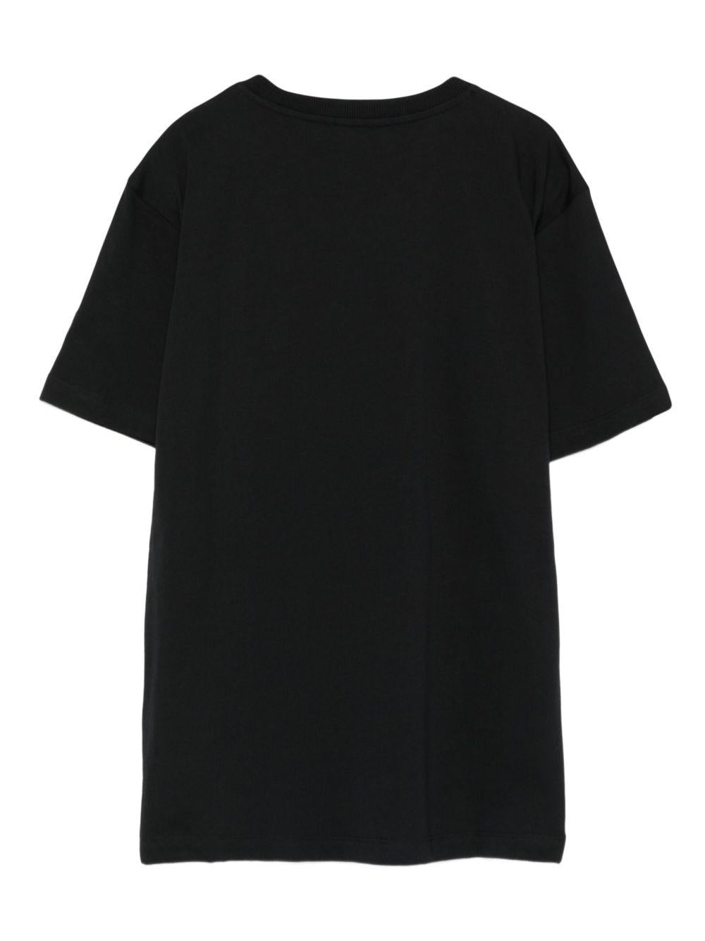 T-shirt nero per bambino HUM05GLAA01 60100 Moschino Kids 