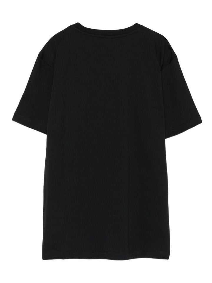 T-shirt nero per bambino HUM05GLAA01 60100 Moschino Kids 