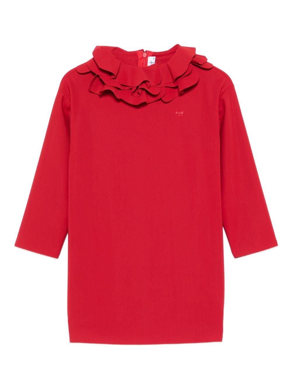 Abito rosso per bambina A25GVL0004N0057 377 Il Gufo 