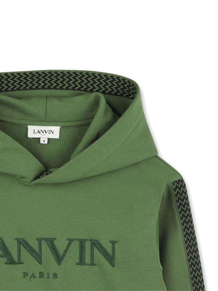 Felpa verde oliva per bambino N30295 625 Lanvin Enfant 