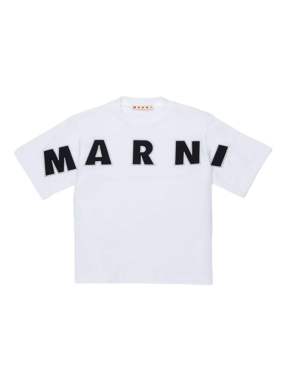 T-shirt bianco per bambino M01733M00RF 0M100 Marni Kids 