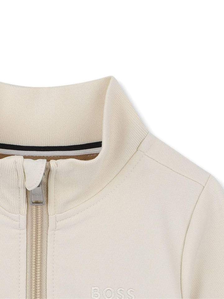 Felpa beige per neonato J52442 21C Boss Kids 