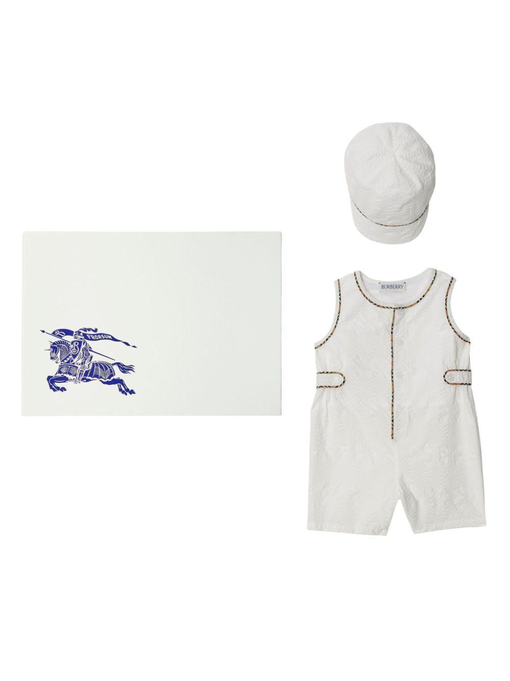 Pagliaccetto bianco per neonato 8078861 A1464 Burberry Kids 