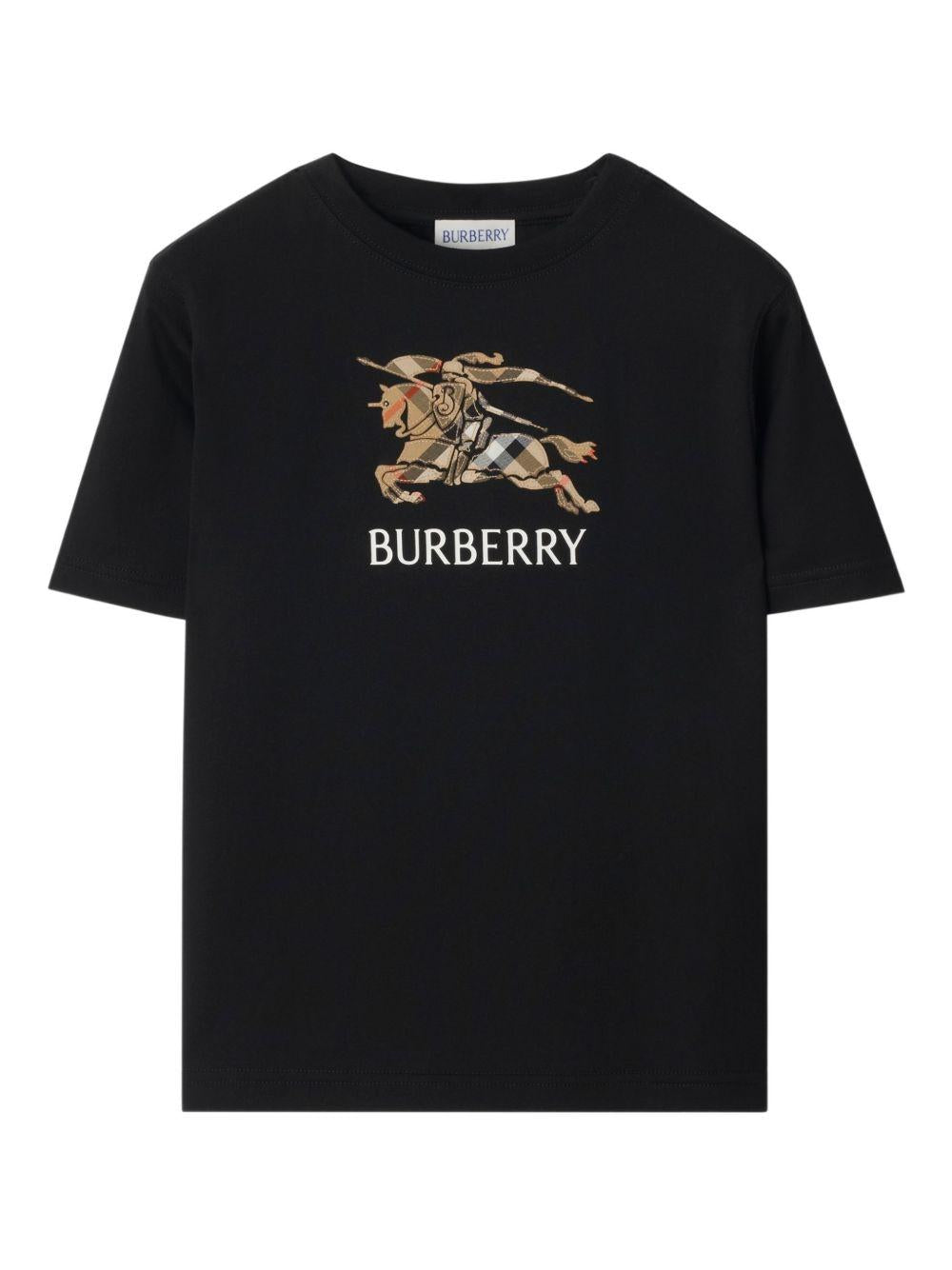 T-shirt nero per bambino 8117292 A1189 Burberry Kids 