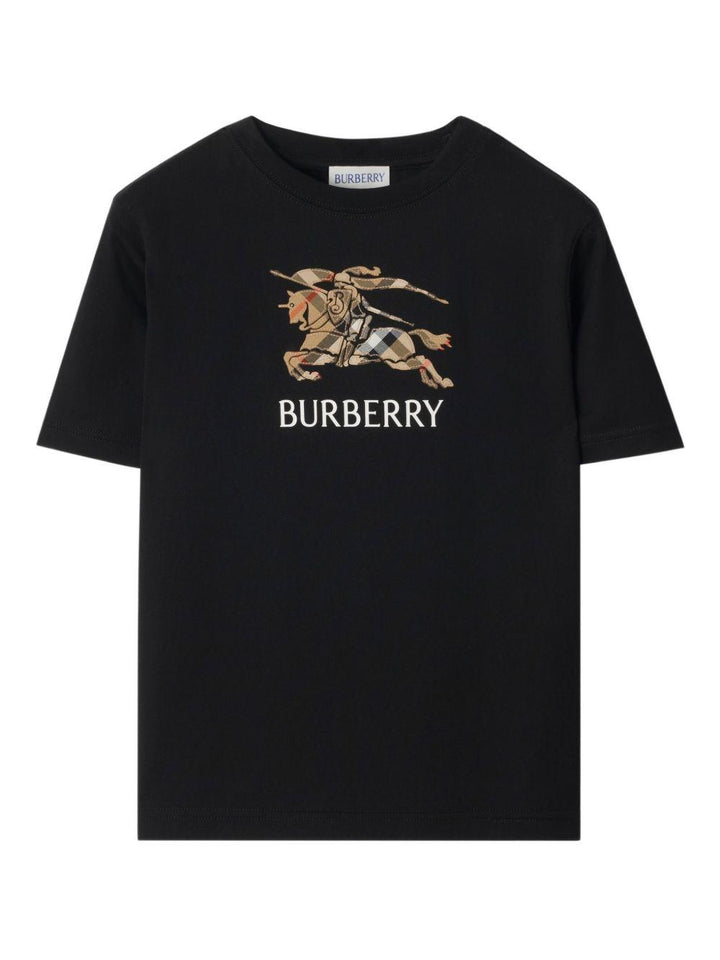 T-shirt nero per bambino 8117292 A1189 Burberry Kids 