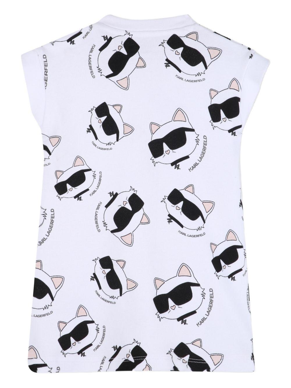 Abito bianco per neonata Z31260 10P Karl Lagerfeld Kids 