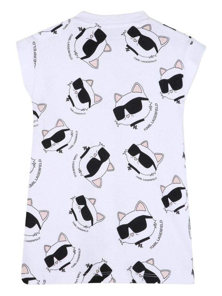 Abito bianco per neonata Z31260 10P Karl Lagerfeld Kids 