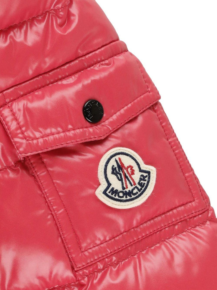 Giubbotto rosso corallo per bambina 9541A5271068950 410 Moncler Kids 