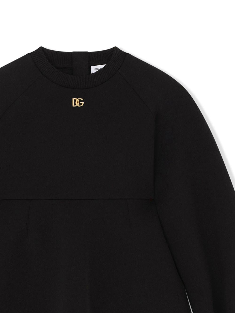 Abito nero per bambina L5JD3JG7BFF N0000 Dolce & Gabbana Kids 
