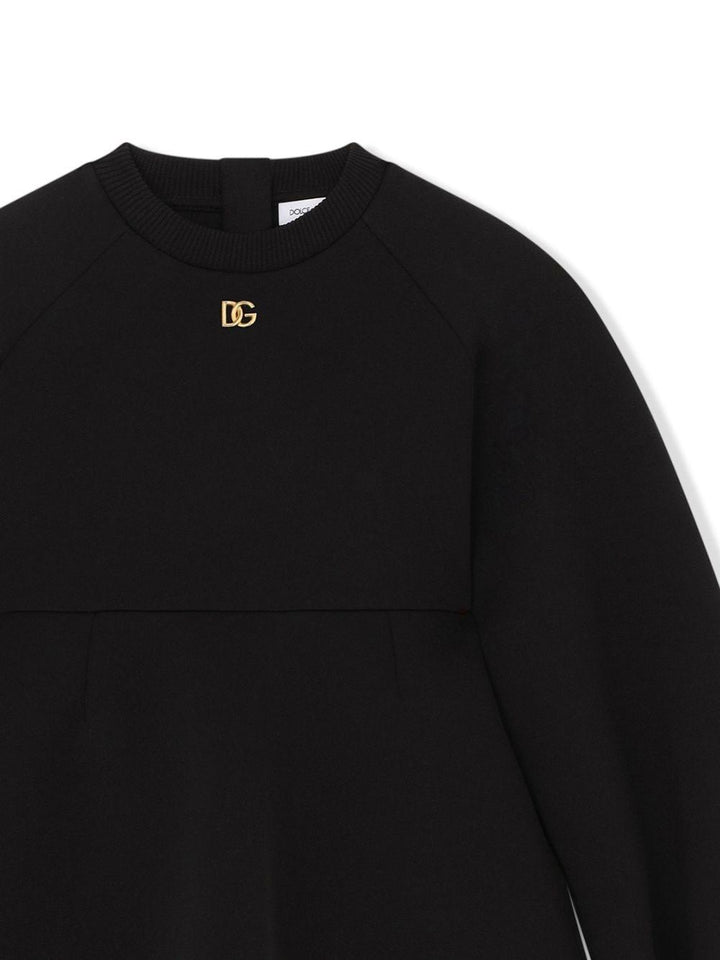 Abito nero per bambina L5JD3JG7BFF N0000 Dolce & Gabbana Kids 