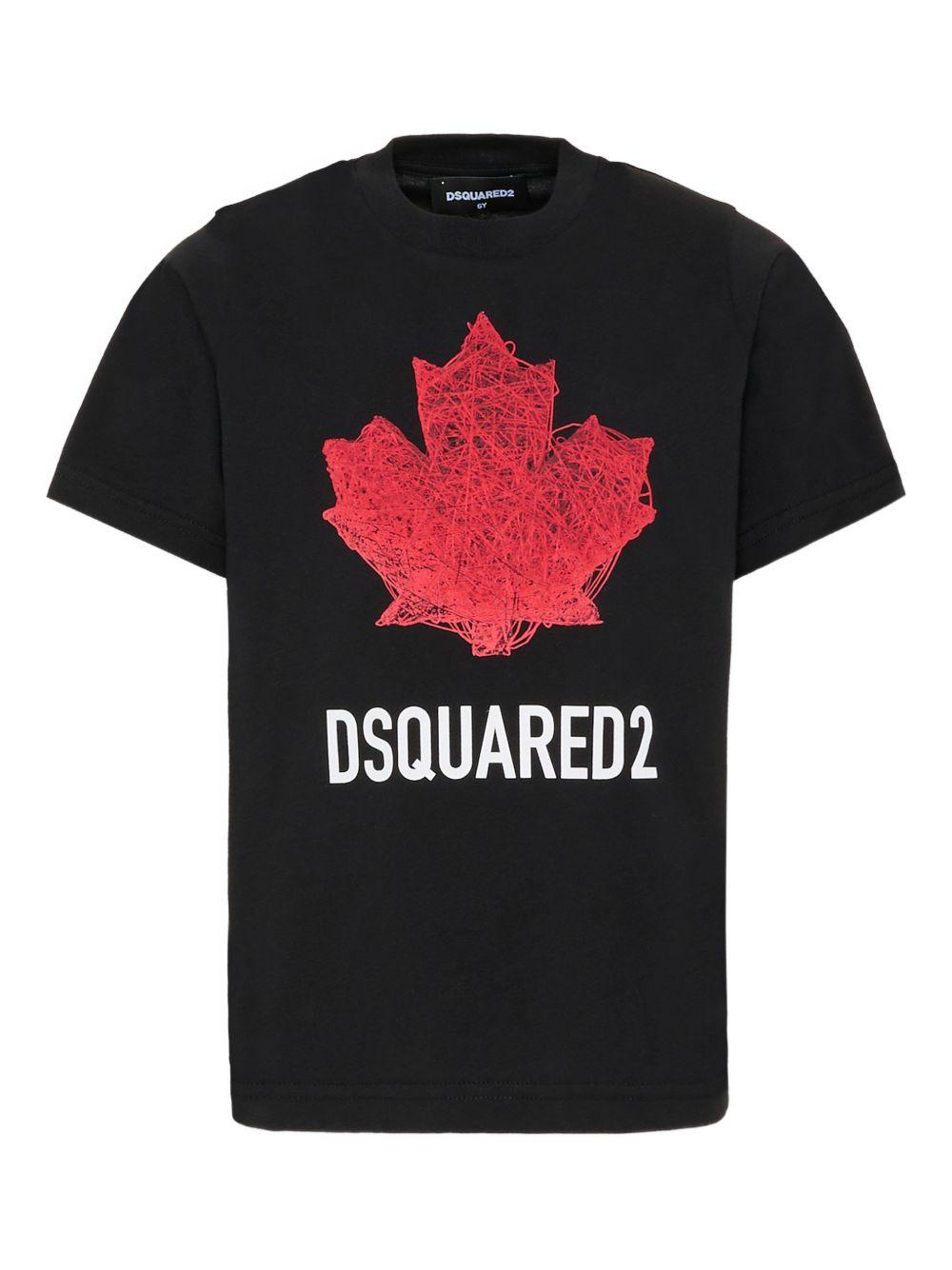 T-shirt nero per bambino DQ3176D00XM DQ900 Dsquared2 Kids 