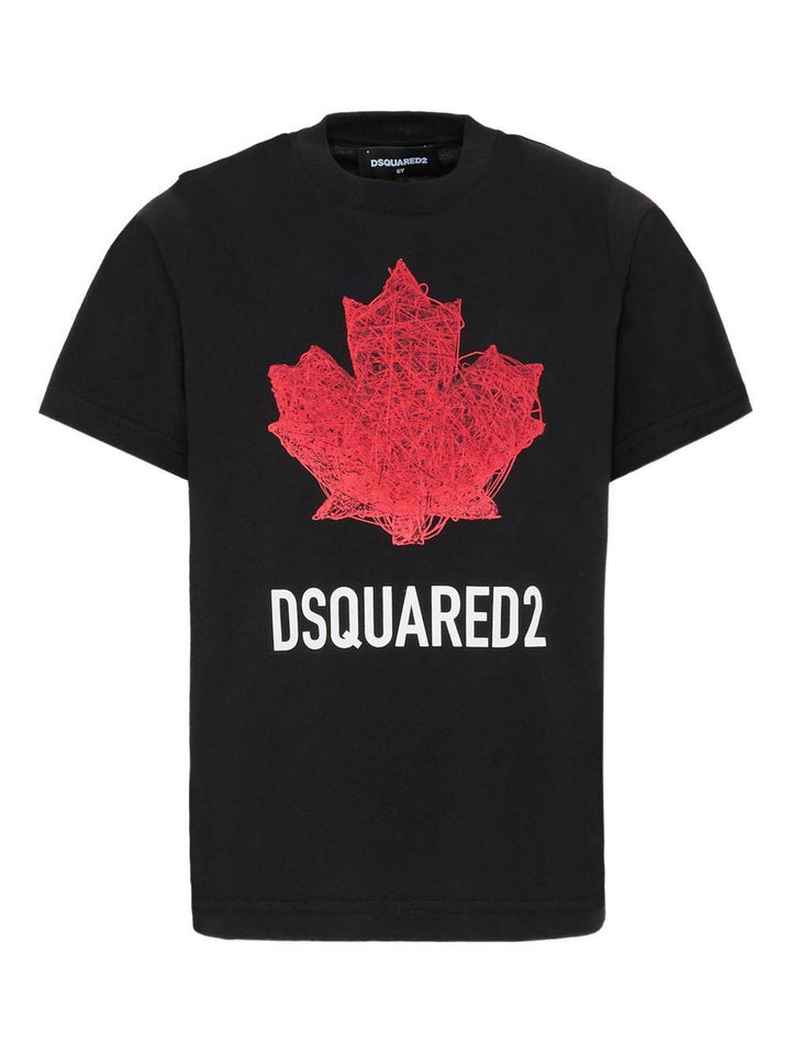 T-shirt nero per bambino DQ3176D00XM DQ900 Dsquared2 Kids 