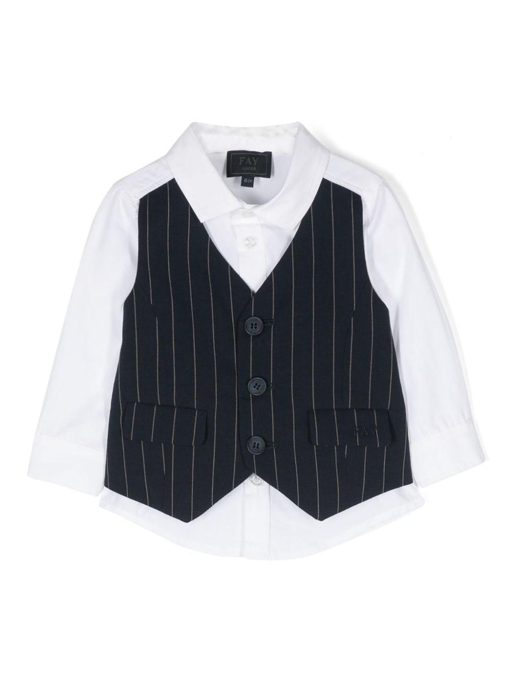 White baby shirt with vest