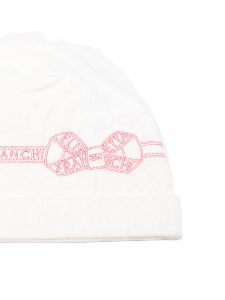 Cappello bianco per neonata ENCP0770JF054 0285 Elisabetta Franchi Kids 