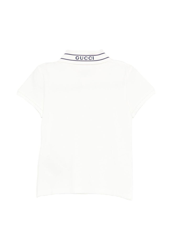 Polo beige per neonato 805415XJHNL 9024 Gucci Kids 