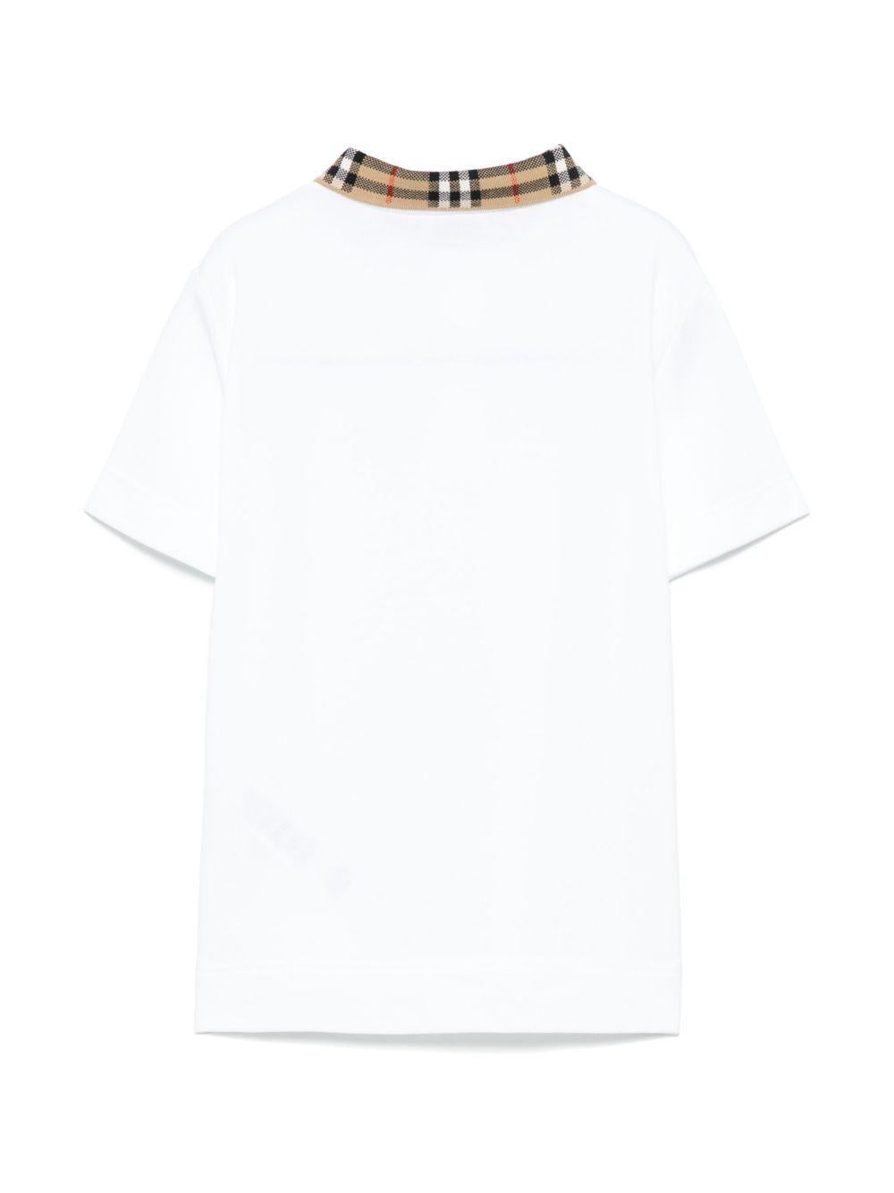 Polo bianca per bambino 8105571 A1464 Burberry Kids 