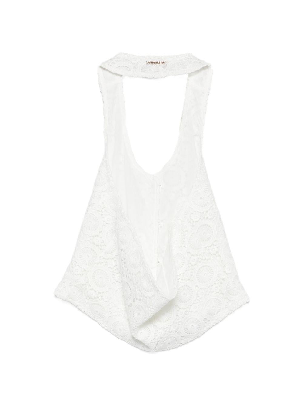 Top/gilet bianco per bambina 261GJ2Q20 00526 Twin Set 