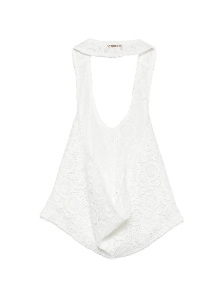 Top/gilet bianco per bambina 261GJ2Q20 00526 Twin Set 