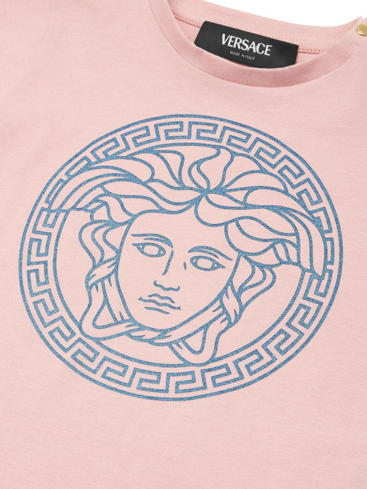 T-shirt rosa per neonata con stampa
