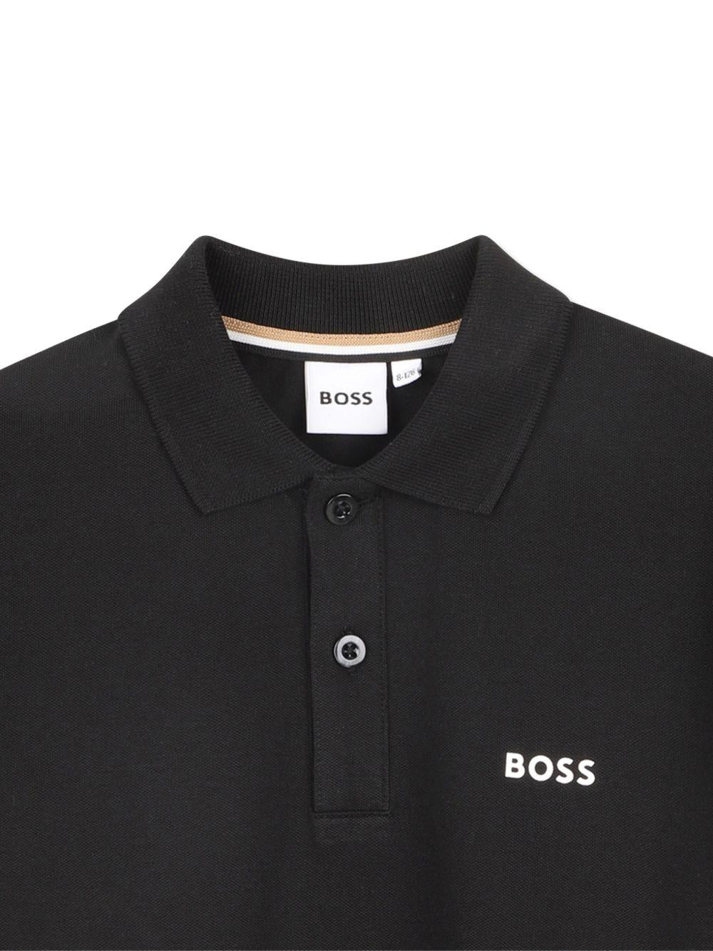 Polo nera per bambino J52954 09B Boss Kids 