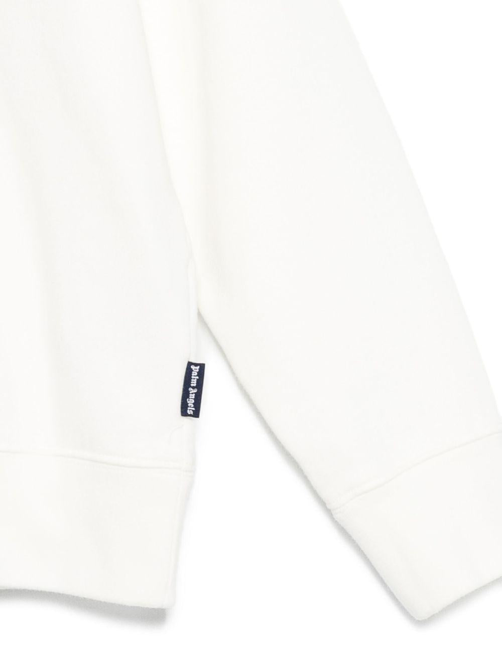Felpa bianca per bambino PGBA013F25FLE004 0330 Palm Angels Kids 
