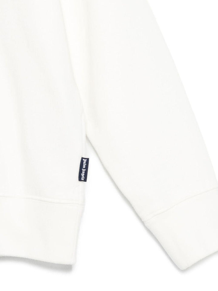 Felpa bianca per bambino PGBA013F25FLE004 0330 Palm Angels Kids 